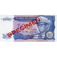 P33S Zaire - 100 Zaires Year 1988